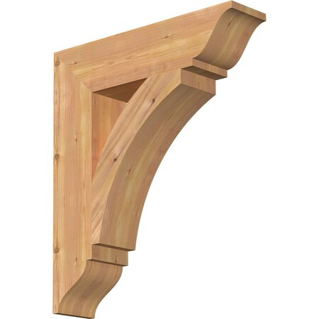 Ekena Millwork Thorton Traditional Smooth Bracket, Western Red Cedar, 5 1/2"W x 24"D x 28"H BKT06X24X28THR01SWR